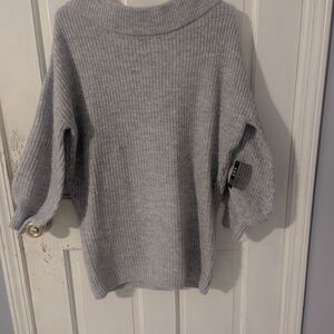 Express Light Gray Long Sleeve Dress